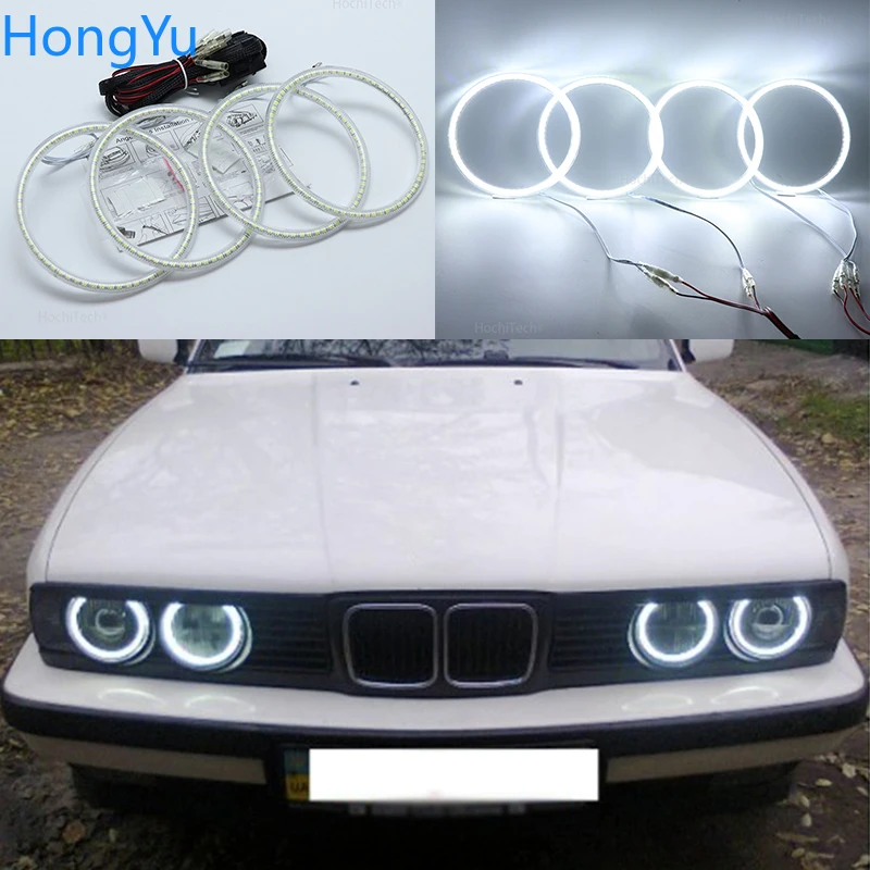 

SMD Led Angel Eyes Kit Daytime Running Light DRL LED Daytime Running Lights for BMW E30 E32 E34 Super Bright White Color 3528
