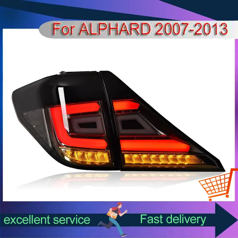 

Car Styling For 07-14 Toyota Elfa Tail Lamp Assembly Upgrade DRL 20 Series Rear Light LED Dynamic Turn Signal Brake Reversing