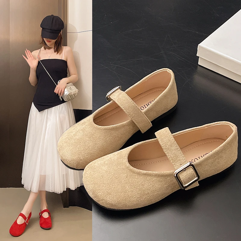 Hip Trend Mary Jane Shoes Smooth Strap No Blisters, Breathable Hidden Height Durable Wearproof Daily Footwear