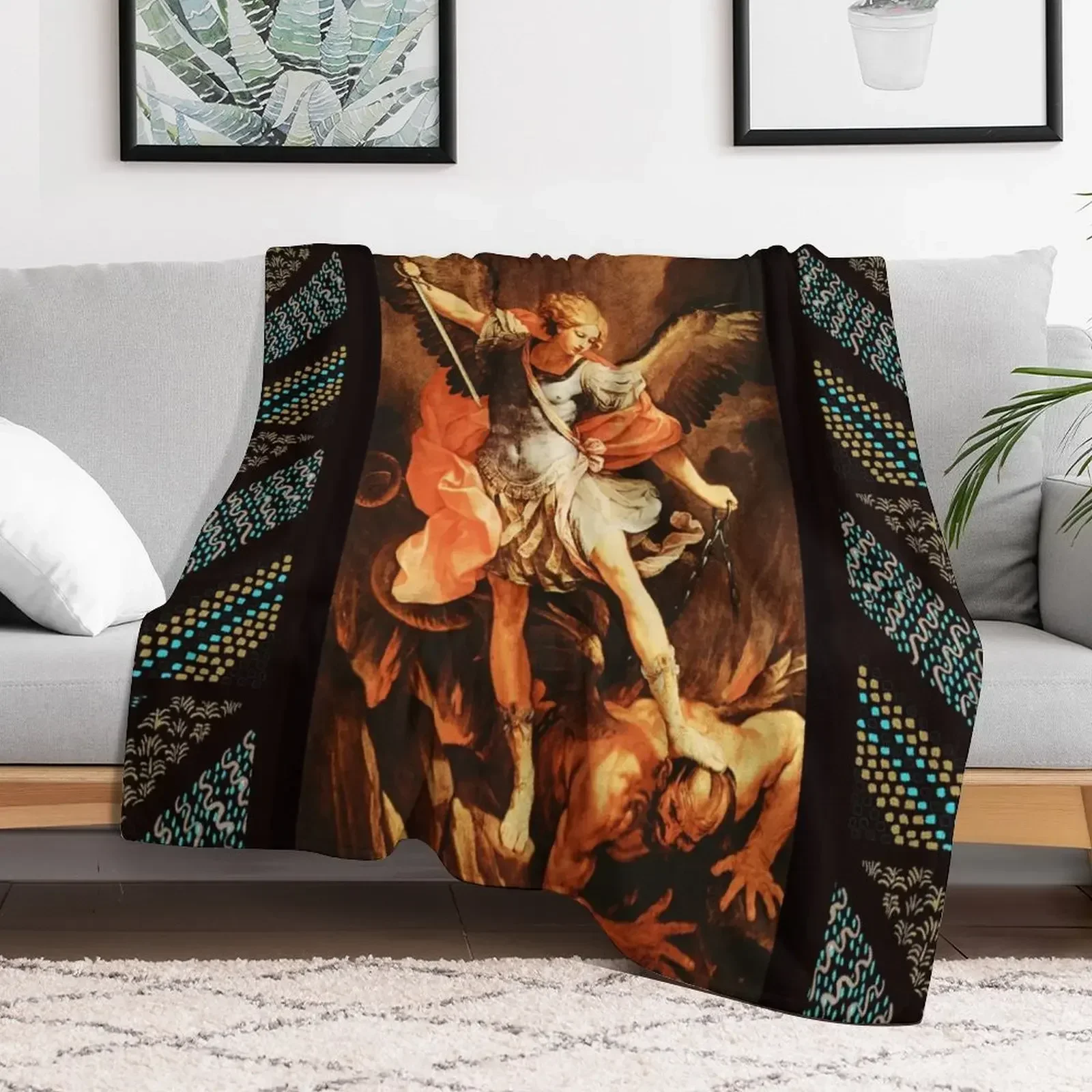 

St. Michael Archangel Throw Blanket Thin Blankets Sofas Of Decoration Blankets Flannel Fabric Polar Tourist Blankets