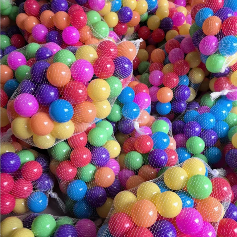 50PCS Colorful Plastic Sport Ball  Outdoor Water Swim Pool Ocean Wave Ball Baby Eco-Friendly Stress Air Ball Tent Toys for Kids
