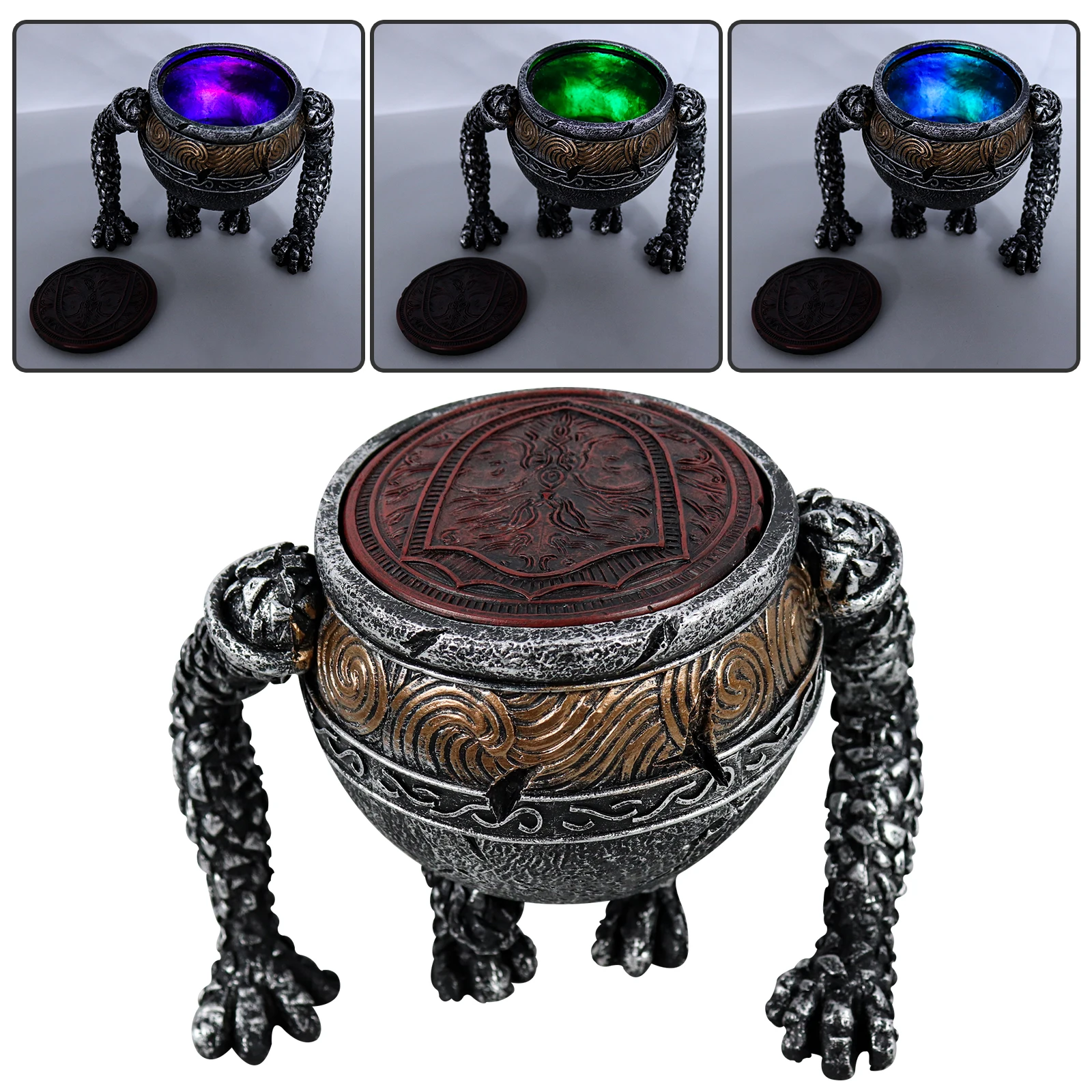 Pot Boy Statues Merch Figure 5 Color Changing Led Lights Elden Lamp Figurines Resin Ring For Halloween Home Decor Collections