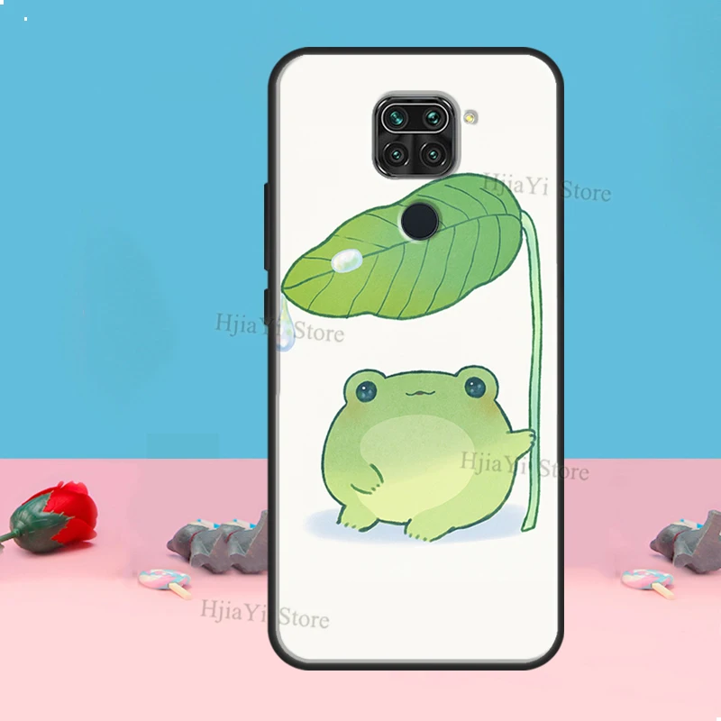 Cute Green Frog Case For Redmi Note 8 9 10 11 12 Pro Plus 10S 11S 12S Cover For Redmi 9C 10A 10C 12C Coque