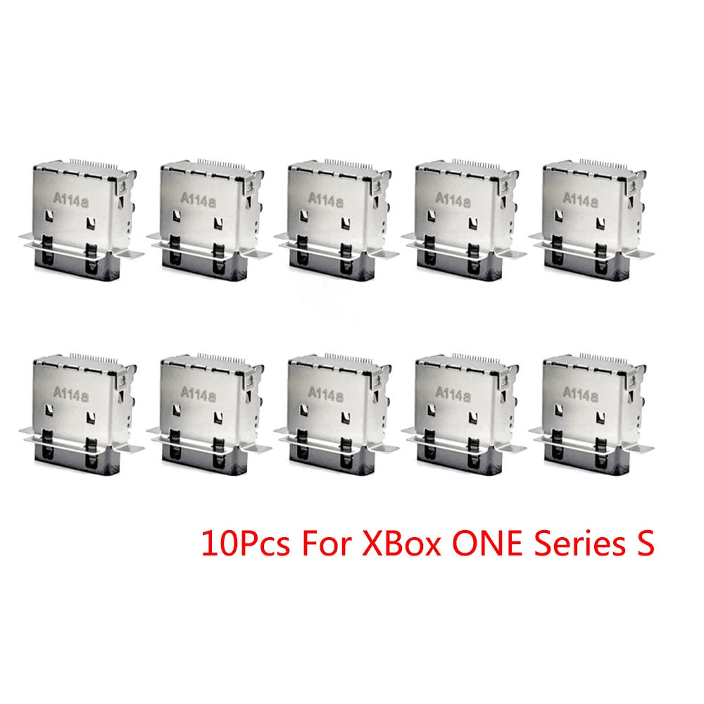 10Pcs ต้นฉบับสำหรับ Xbox One Series X/S HDMI-รองรับพอร์ตสำหรับ Xbox One คอนโซลพอร์ต Hdmi ขั้วต่อหลอดไฟ LED อินเทอร์เฟซ Gratis Ongkir