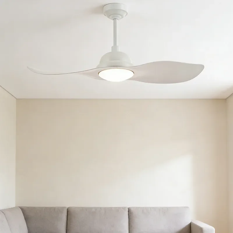 Modern Bifoliate ABS Ceiling Fan with Led Lights Personalized Creative Light Fixture Home Improvement 42 Inch Ceiling Lamps