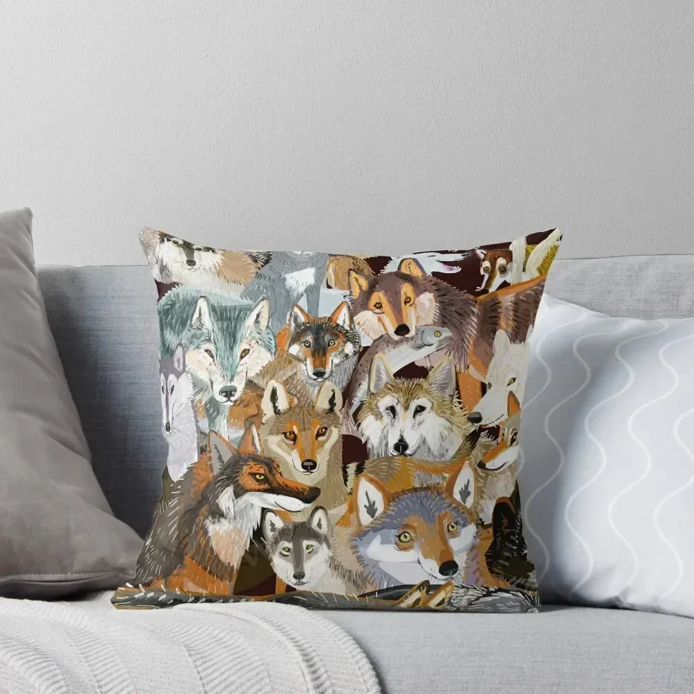 Wolves oclock Time to Wolf card Throw Pillow Cusions Cover Cushion Cover Luxury Pillow Cover pillow