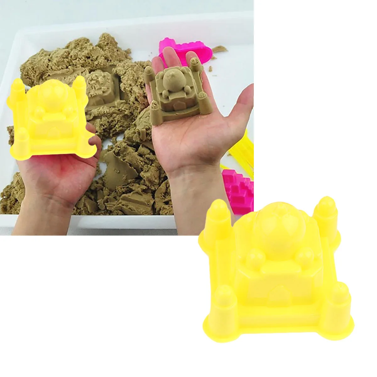 30개 비치 캐슬 빌딩 세트 샌드캐슬 몰드 휴대용 내구성 어린이 놀이 세트 창의력 자극 학습용