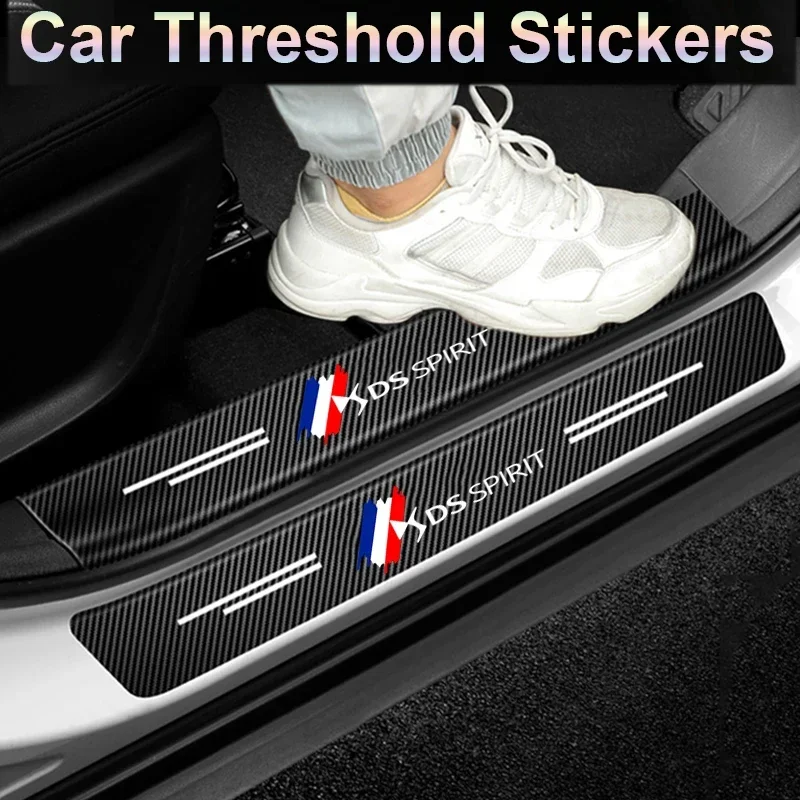 

Car Trunk Door Threshold Sill Film Stickers Carbon Fiber Decals Interior for DS Spirit 2023 C3 C2 C1 C4 DS5 DS3 DS4 For Citroen