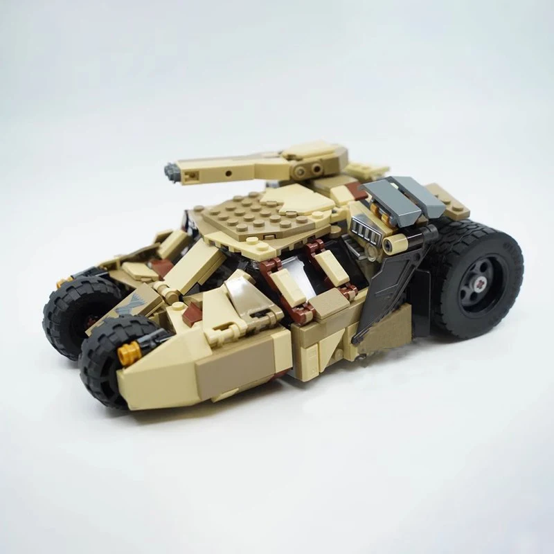 Animowany samochód z Bricklink superbohater rycerz techniczny serial Batmobiles Tumbler pojazd opancerzony klocki zabawki dla dzieci prezent