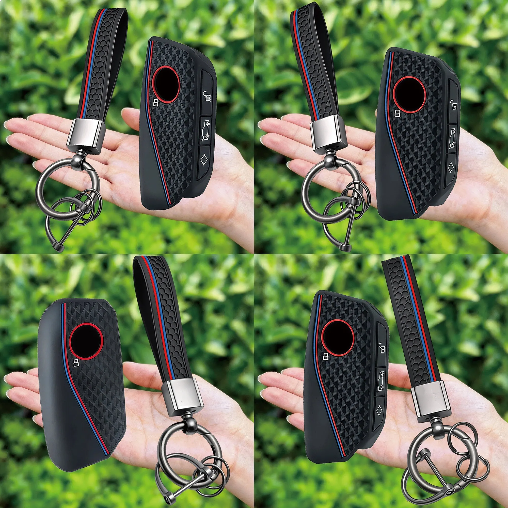 New Silicone Car Key Fob Cover Case Shell For BMW I7 X7 G07 LCI IX I20 X1 U11 7 Series G70 G09 XM U06 G81 M3 Auto Key Shell