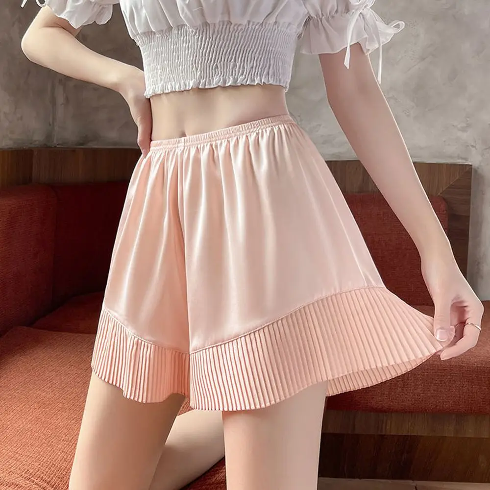 ملابس داخلية مريحة متوسطة الخصر قصيرة للصيف ملابس داخلية حريرية ملابس داخلية نسائية سراويل قصيرة آمنة #3