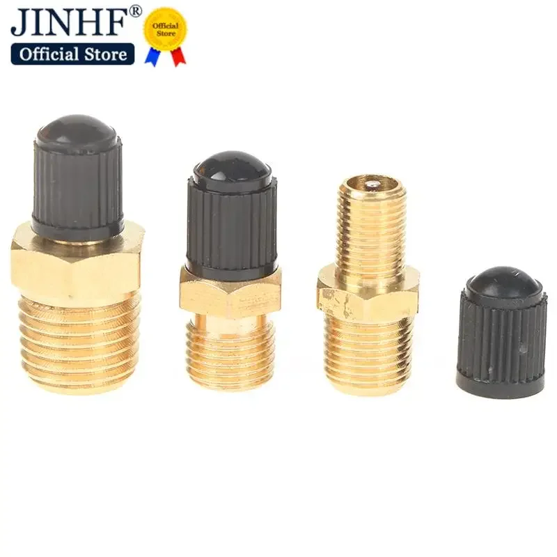 AliExpress Car Tire Inflating Valve Anti-Corrosion Brass Schrader Valve with Valve Core Air Compressor Tank Fill Valve with Sealing Caps