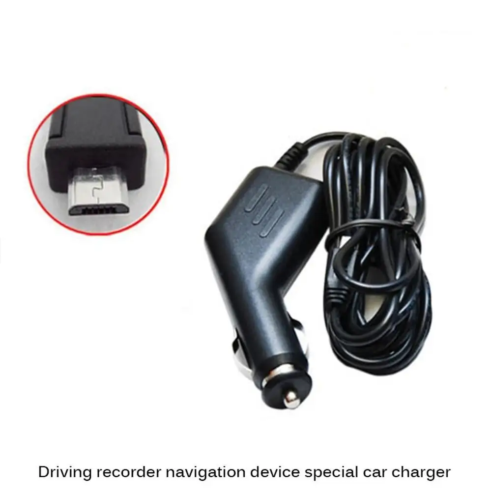 500PCS 3.5M 5V Curved Mini USB Car Charger Port For Car DVR Camera GPS Video Recorder Input DC 12-24V Car Charger