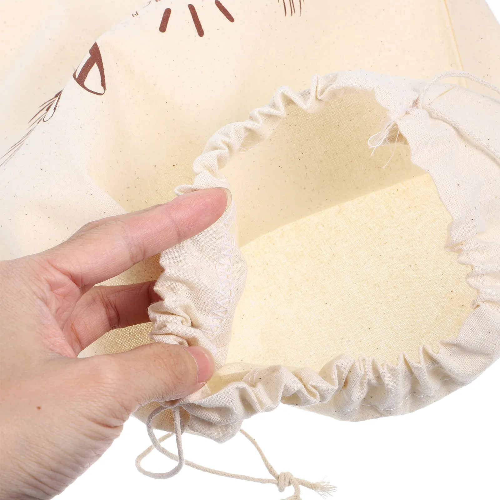 Drawstring Closure Bread Bag Large Capacity Reusable for Loaves Biscuits Cookies Toast Baking Storage Pastry Pouch Bakery Bag