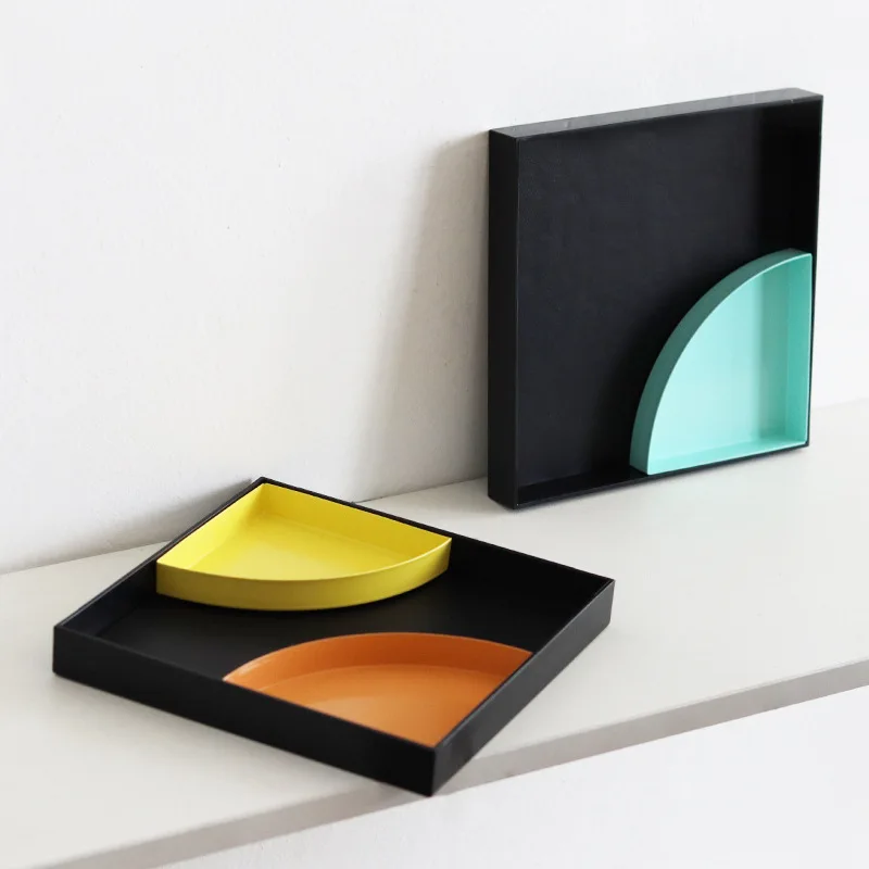 20cm Square Tray, Ins Color-matched Square Plate. Entrance Cosmetics And Miscellaneous Items Storage Tray Storage Plate