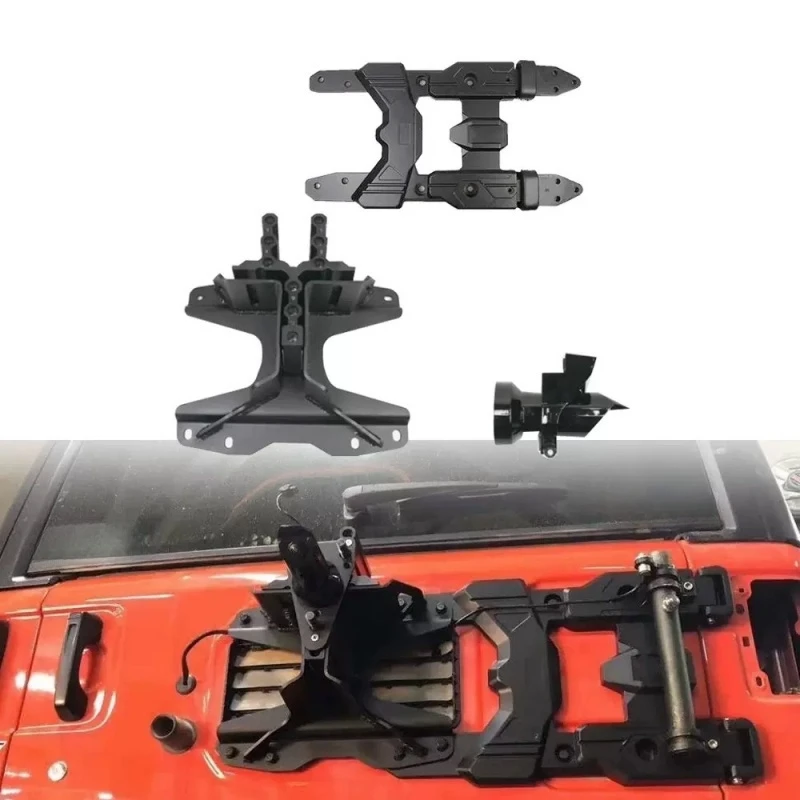

For Jeep Wrangler JL 2018-2025 Spare Tire Carrier Tailgate Reinforcement Kit Tire Reinforcement Bracket