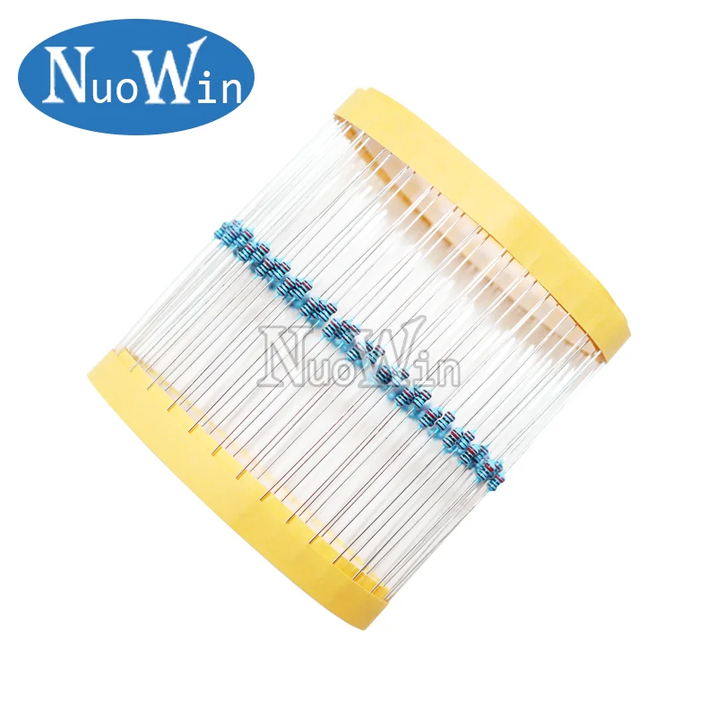 100pcs/Lot 1/8W Metal Film Resistor 1R-4.7M 4.7R 10R 47R 100R 220R 330R 470R 1K 2.2K 3.3K 10K 22K 47K 100K 220K Ohm 0.125W