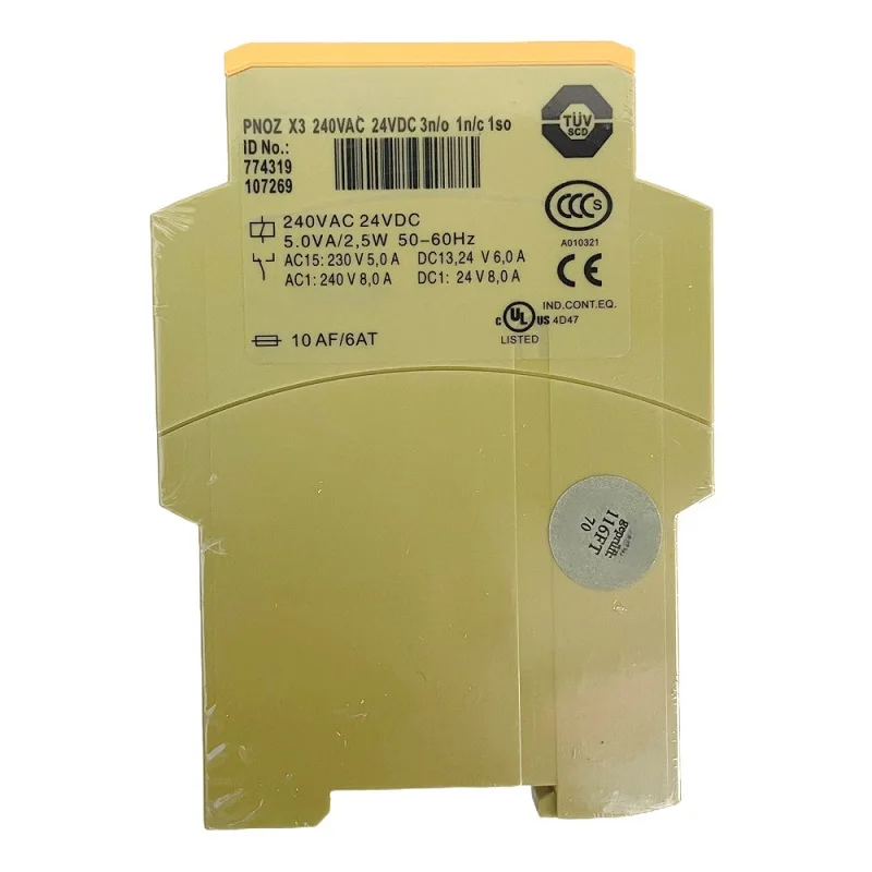 

Реле безопасности для Pilz PNOZ X3 774319, 24VDC 240VAC 3n/o 1n/c 1so