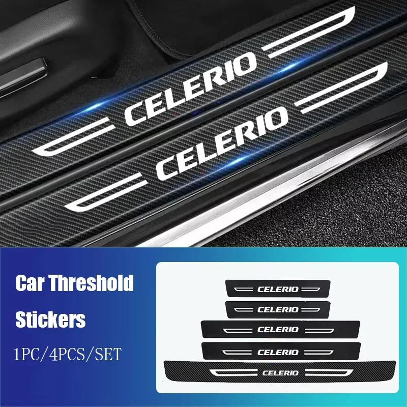 Car Door Sill For Suzuki Celerio Logo Threshold Guard Sticker Trunk Sill Water Proofing Decal Film Trunk Protect Strip Accessory