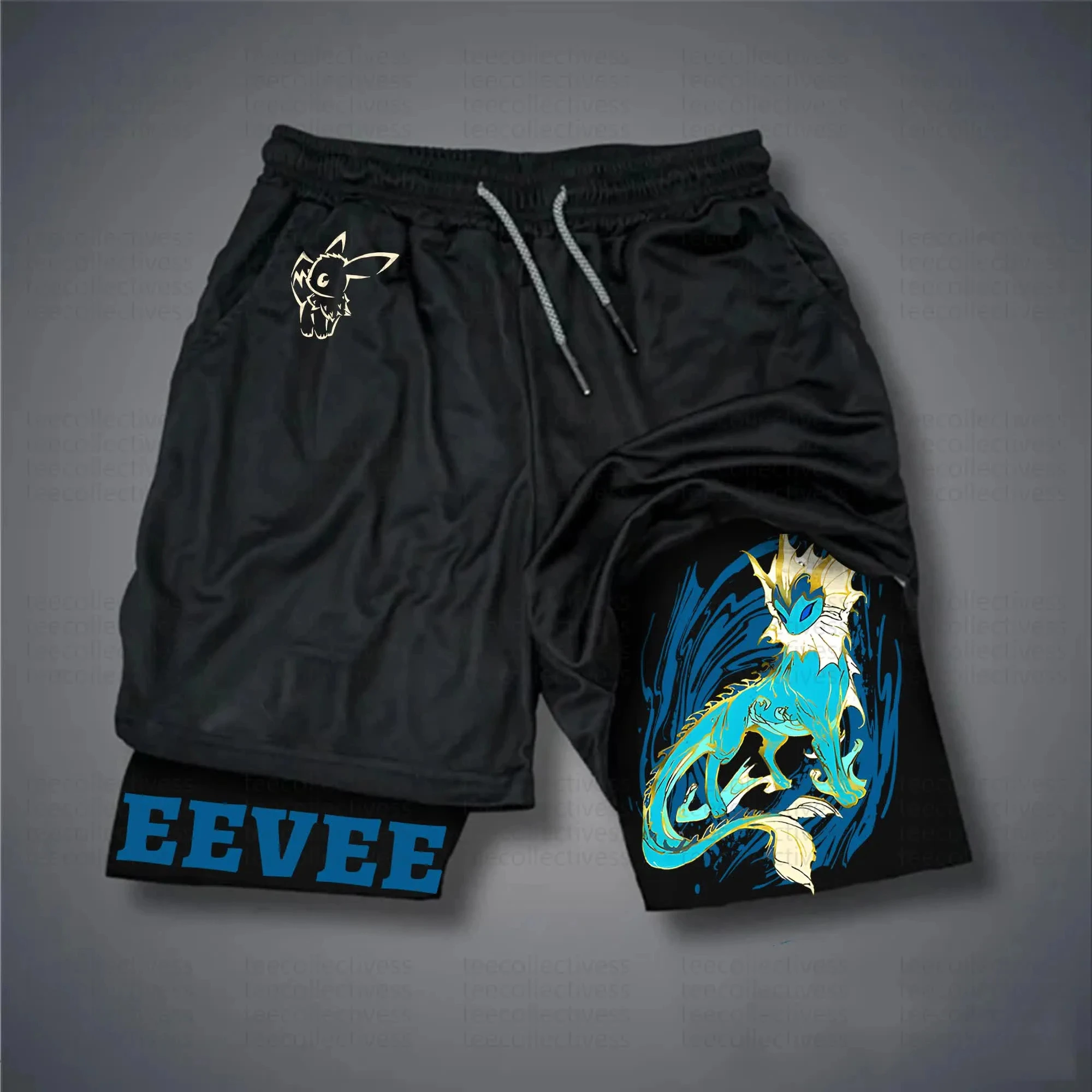 eevee-evolucao-shorts-das-mulheres-dos-homens-2025-verao-pokemon-jolteon-flareon-preto-cinza-algodao-casual-esportes-anime-calcas-soltas-ajuste