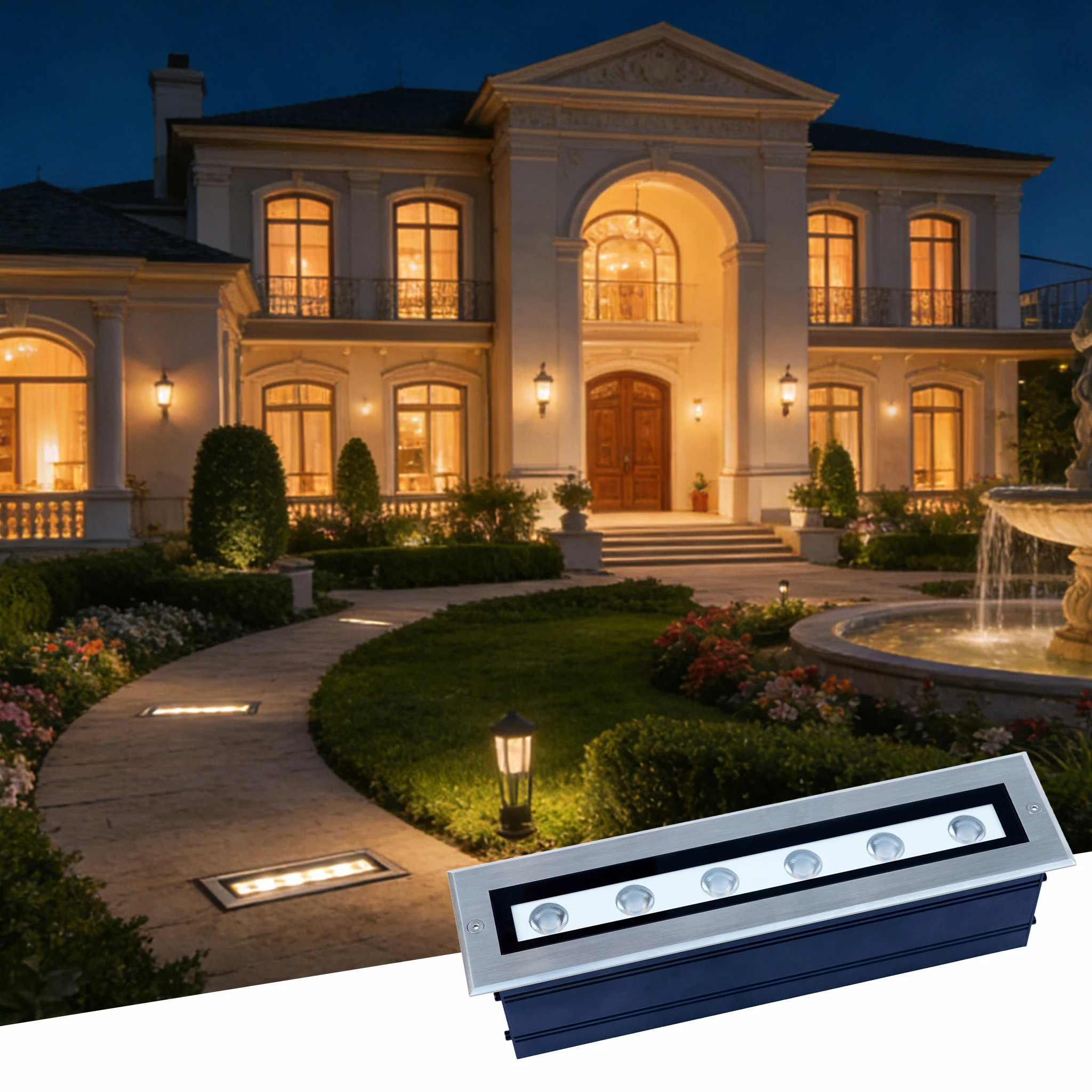 6W 9W Ground Underground Lights DC24V Led Garden Lights Outdoor IP67 Aluminum DMX512