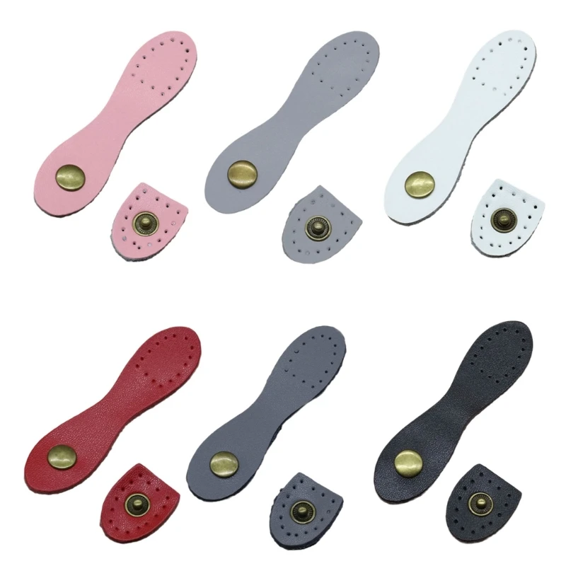 

10x Leather Buckles with Sewing Holes Leather Button for Handbag Bag Dropship