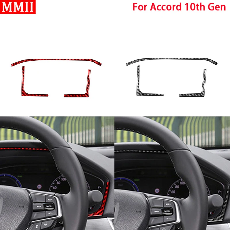 

RRX Real Carbon Fiber for Honda Accord 10th Gen 2018-2021 Interior Speedometer Decoration Cover Trim Stickers Car Accessories