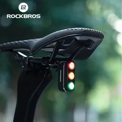 ROCKBROS Bicycle Tail Light Auto Brake Sensing Bike light Type-C Rechargeable Wireless Warning Cycling Tail light