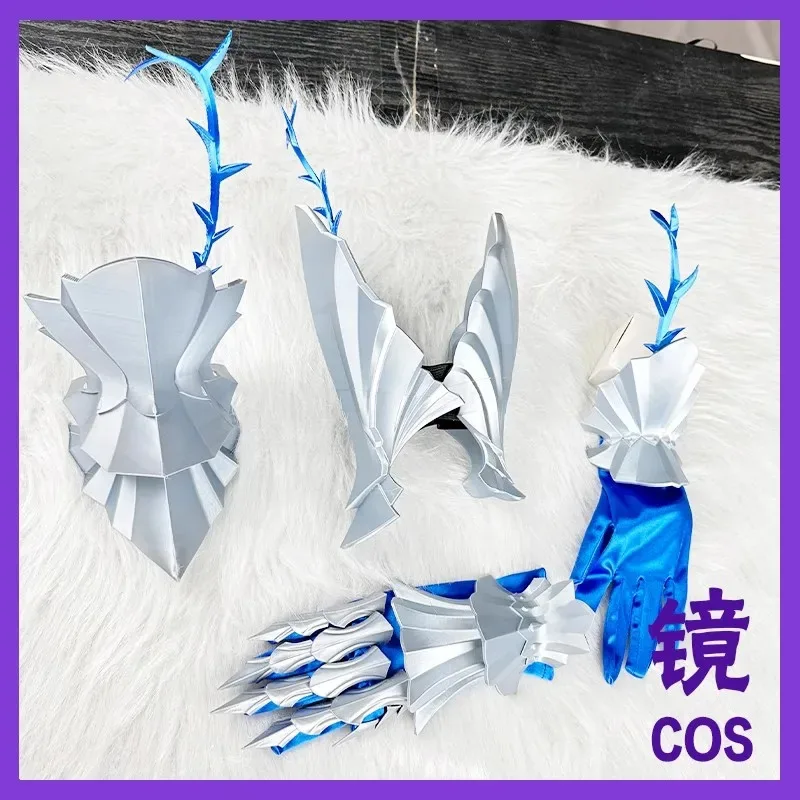 Hiasan Kepala Cosplay Anime Wuthering Waves Cartethyia Fleurdelys Alat Peraga Tanduk Halo untuk Acara Con Party Halloween Aksesori Wig