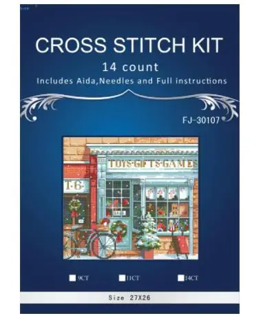 Top Quality Cross Stitch Kit, Popular Toy Gifts, Game Shop Store, Dim70-08900 2017, 30x28cm, 14CT, Free Delivery