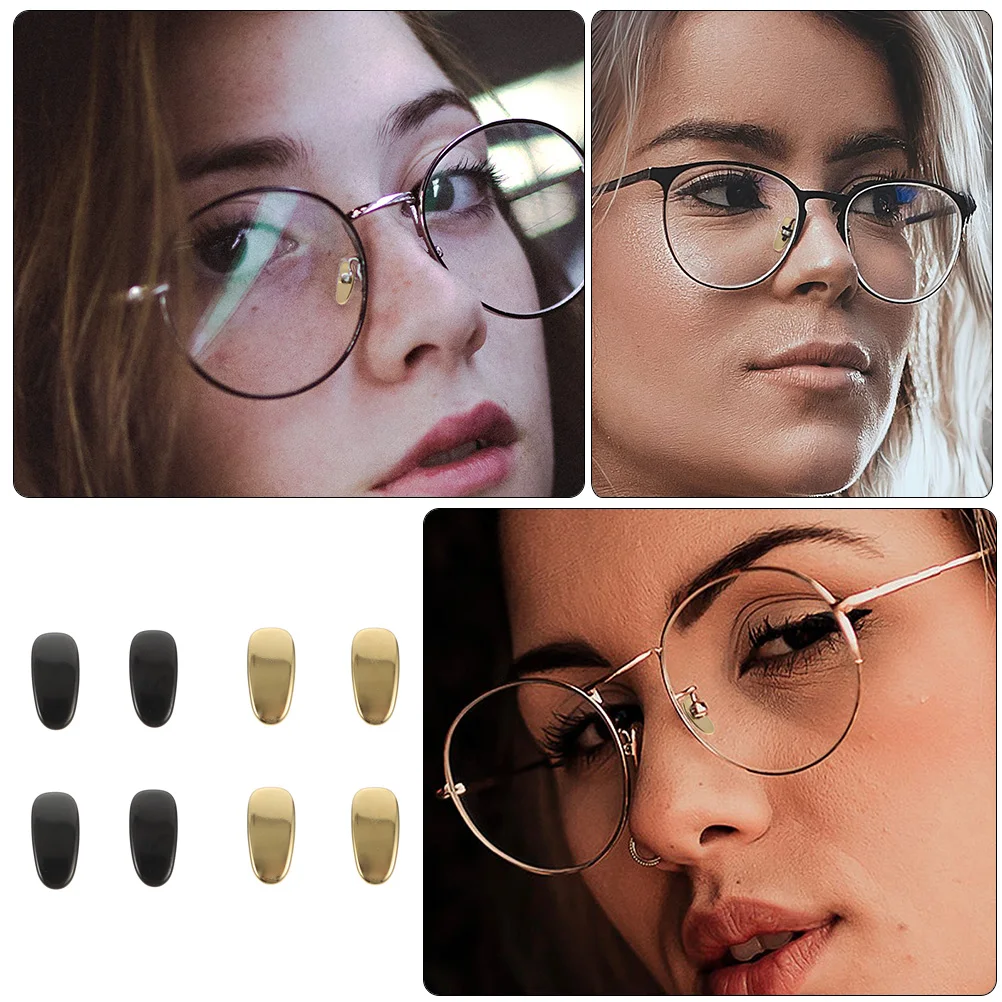 

8Pcs Titanium Nose Pads Strong Flexible Anti-Slip Glasses Nasal Pad High Bridge Support for Comfortable All-Day Use