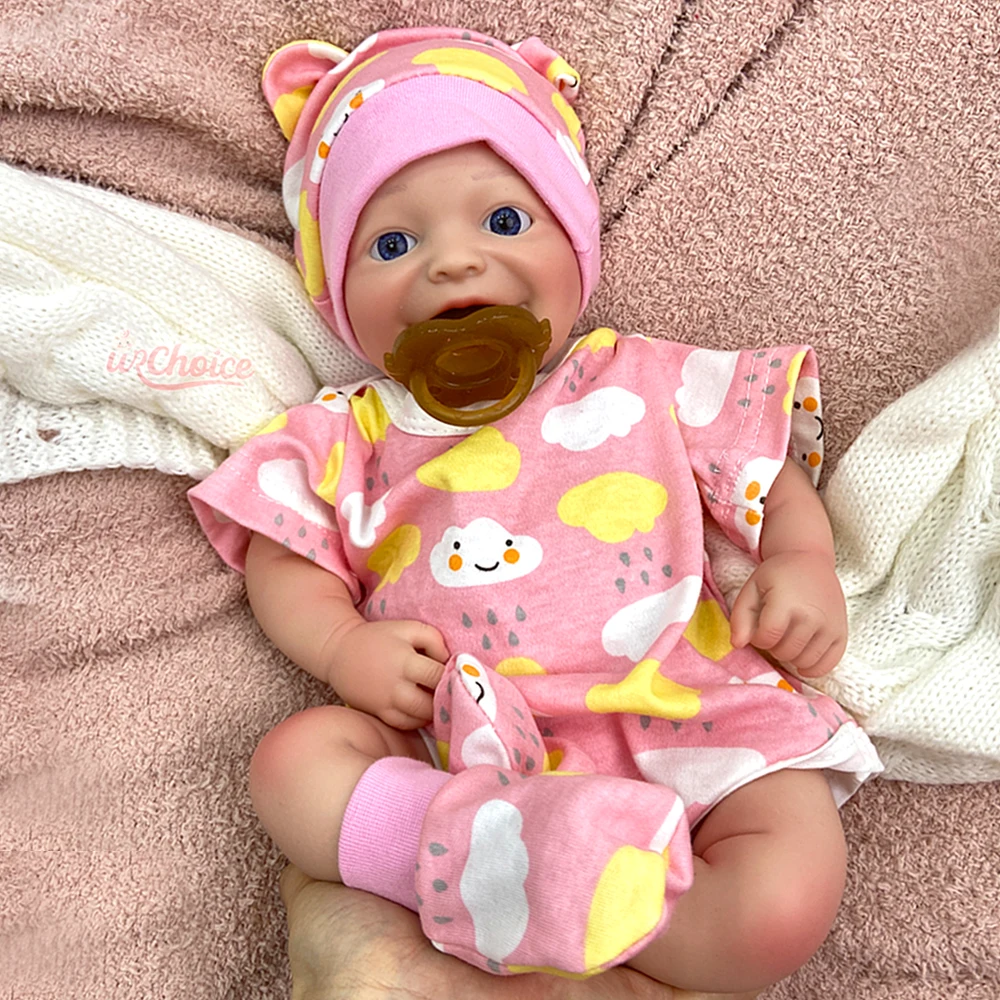 قابل للغسل 17 "سيليكون تولد من جديد دمية طفل سيليكون الاصطناعي تولد من جديد دمية نابض بالحياة الوليد طفلة الاطفال لعبة الفنان المقتنيات