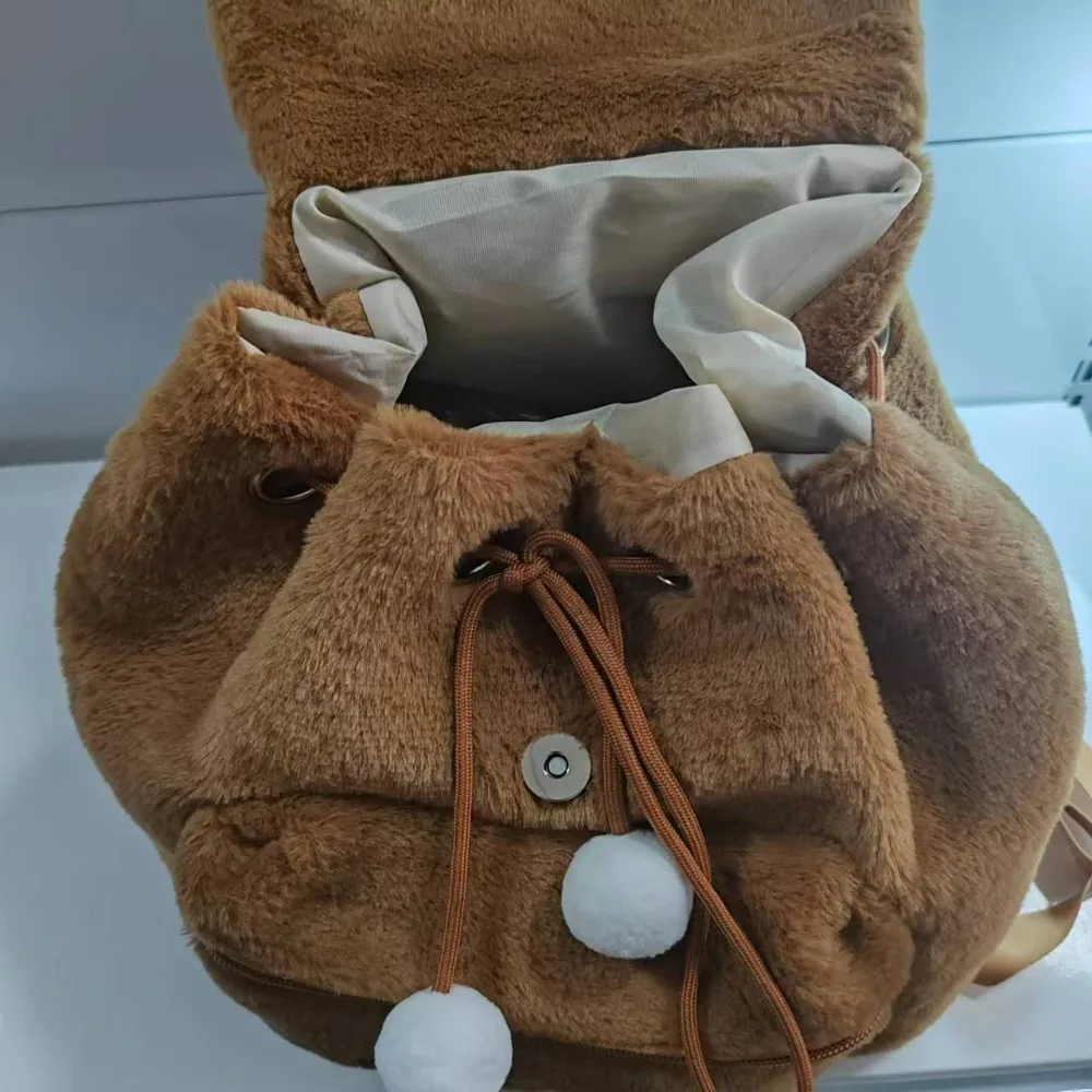 Bolso de hombro lindo de dibujos animados para estudiantes, Capybara mochila escolar de felpa, bolso informal de pareja de animales, nuevo