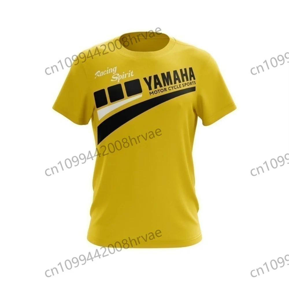 تي شيرت ياماها للرجال بأكمام قصيرة لسباق الدراجات النارية، ملابس رياضية مسامية سريعة الجفاف، قمصان مريحة لركوب الدراجات النارية #1