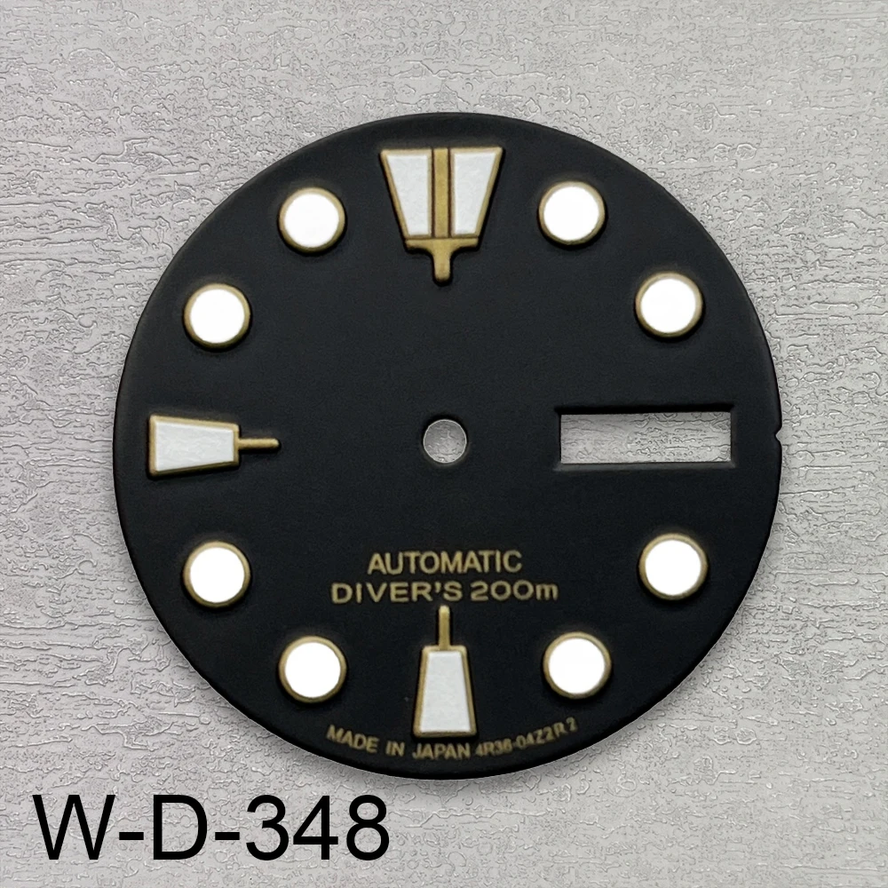 28,5 мм S логотип SKX007 ретро циферблат подходит для NH36/4R36 механизм зеленый светящийся часов модификация аксессуары