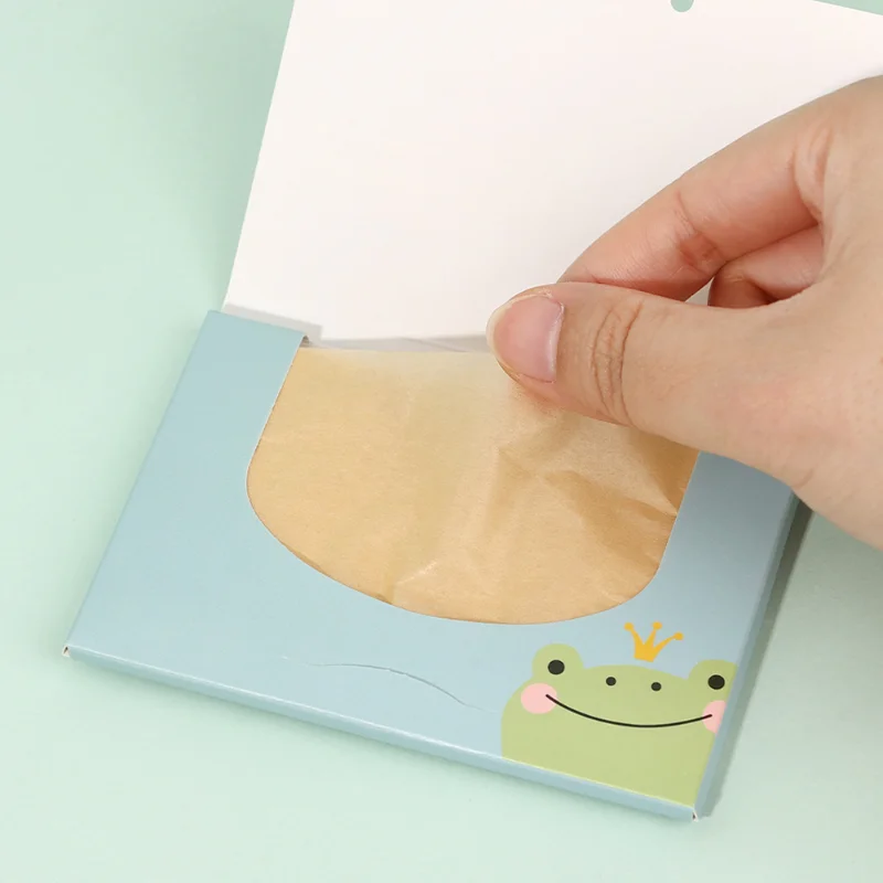 100 Stück/Karton Öl Löschpapier für das Gesicht tragbare Reinigung Gesichts öl Kontrolle saugfähiges Lavendel papier Gesichts pflege Make-up-Tool