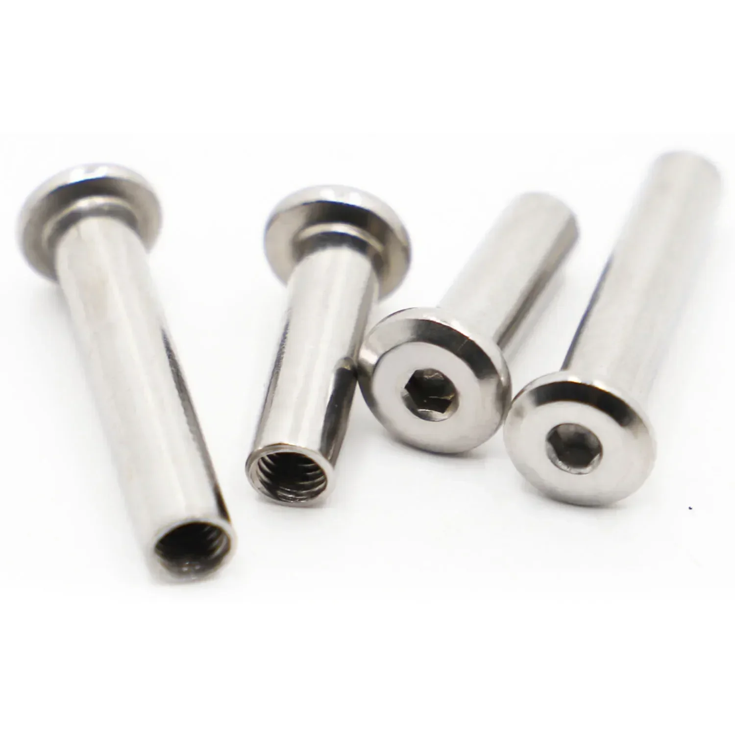 L = 6-50 مللي متر M3 M4 M5 M6 M8 M10 304 سداسية من الفولاذ المقاوم للصدأ مسدس المقبس رئيس الأثاث برشام موصل إدراج المشتركة كم الجوز