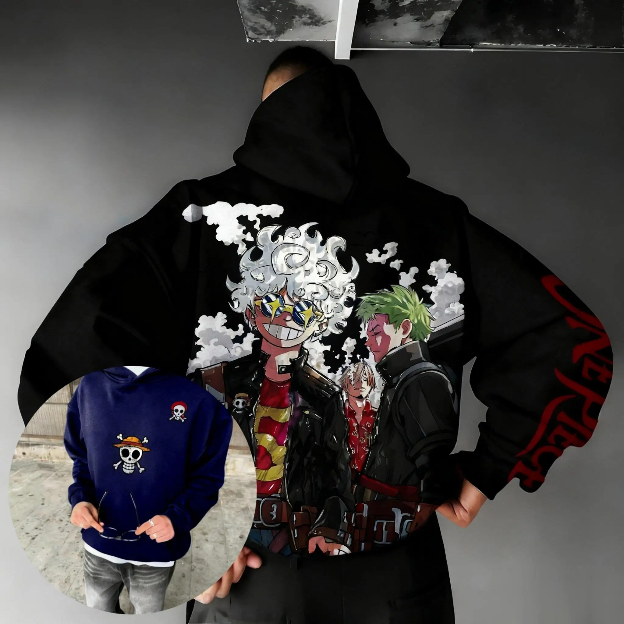 Een Stuk Luffy Zoro Hoodie Mannen Vrouwen Katoenen Sweatshirt Grafische Print Y2k Streetwear Oversized Casual Tops Trendy 2025