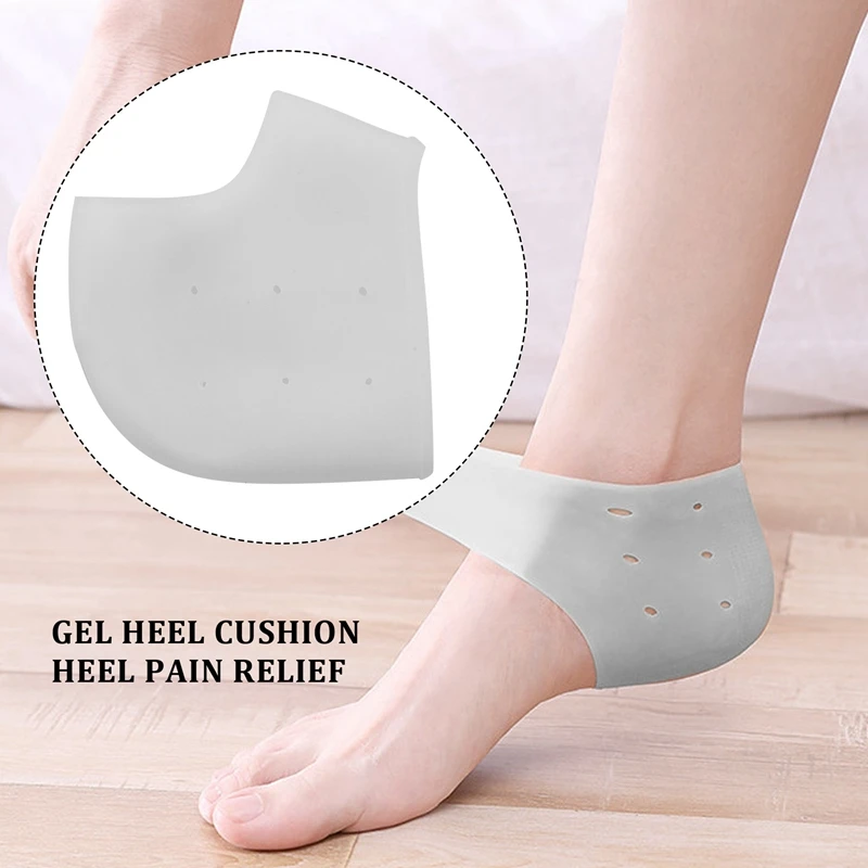 Hot Kf-3 คู่ Heel Cups, Plantar Fasciitis Inserts Pads, เจล Heel Cushion, ซิลิโคนป้องกันส้นเท้า, เหมาะสําหรับ Plantar Fasciiti