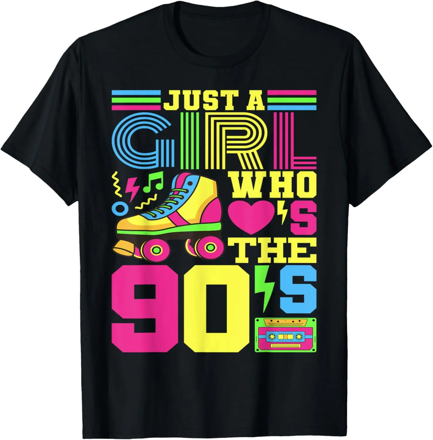 Just A Girl Who Loves The 90s Party 90s Outfit 1990s Costume T-Shirt