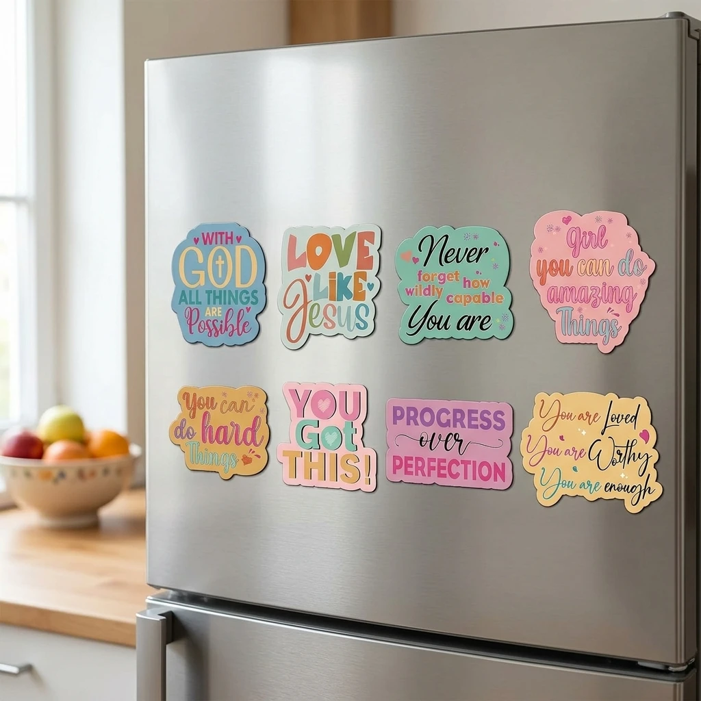 Strong Hold Refrigerator Magnets Inspirational for Kitchen Office Locker Neodymium ABS Plastic Motivational Quote Decor