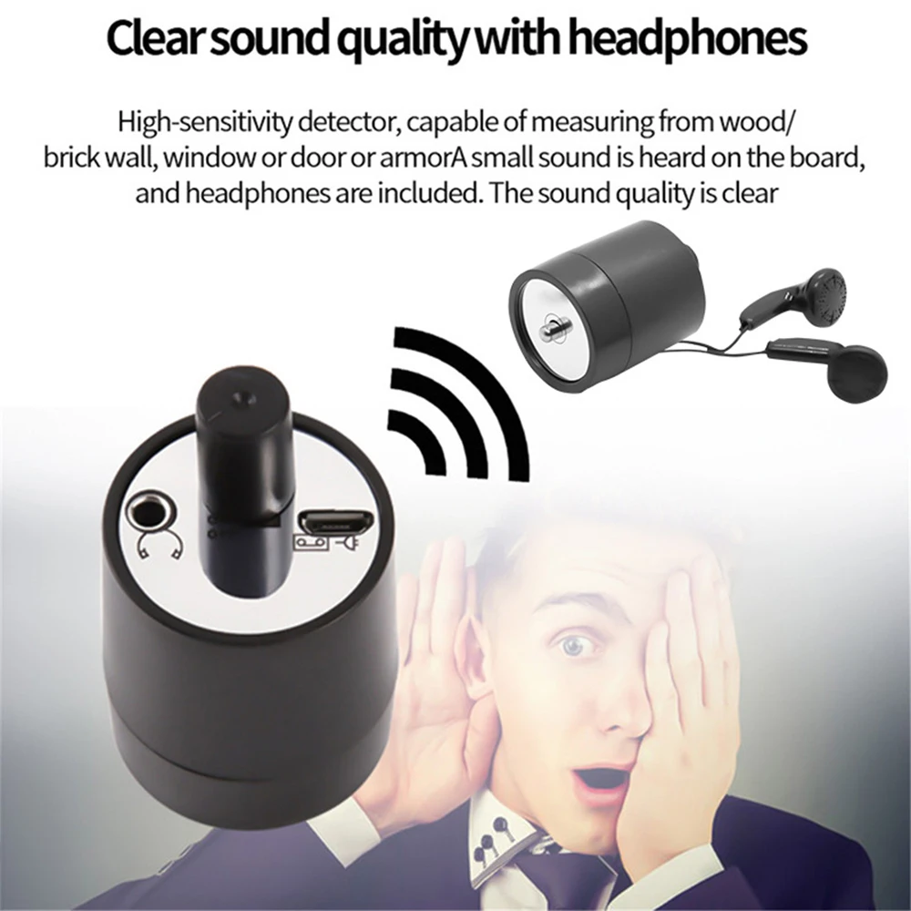 Water Leakage Detectort/3.28ft High Sensitivity Underground Mains Leak Monitor//with Focused on Earphones Adjustable Sound Level