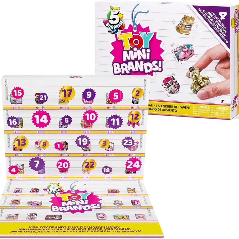 

Mini Brands Toys Limited Edition Advent Calendar By ZURU Includes 4 Exclusive Minis, Real Miniature Brands Collectibles Gifts