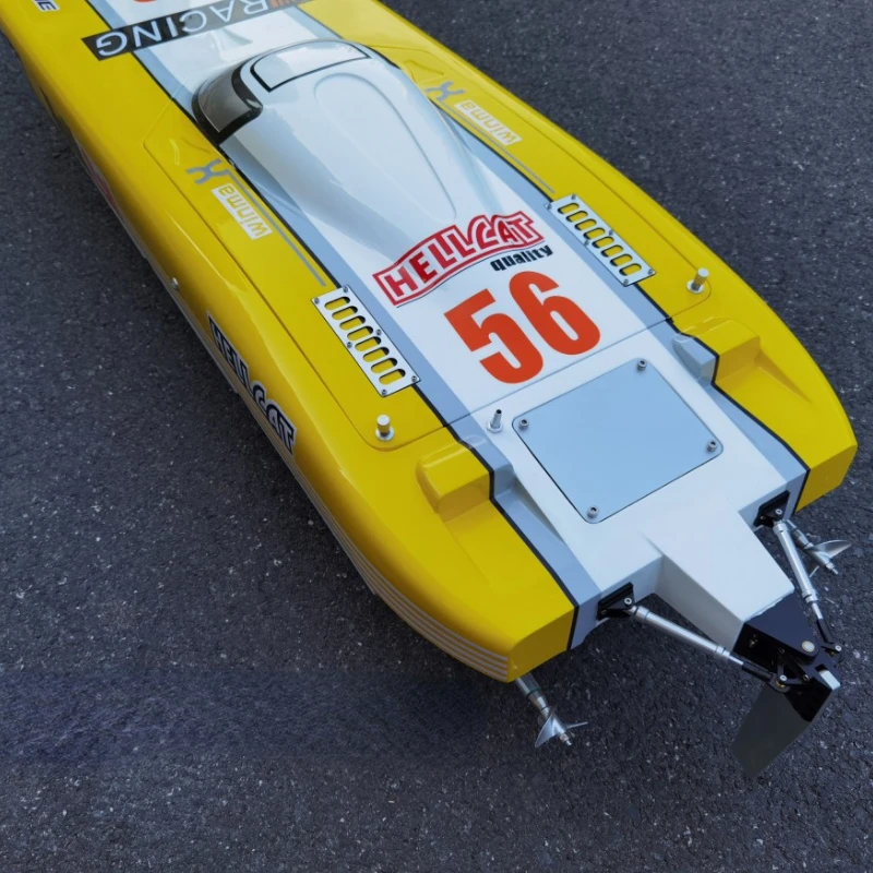 RC Ship Catamaran Model 140CM Brushless Ship E51 Breaking 100 High-speed Speedboat Model