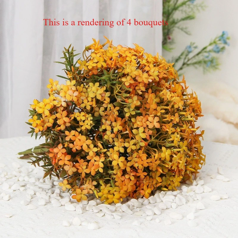 4/5 Stück Künstliche Blumen Plastik-Gypsophila Liebesblume Gartendekoration Simulierte Grünpflanze Kunstgras Heimdekoration – Detail 9