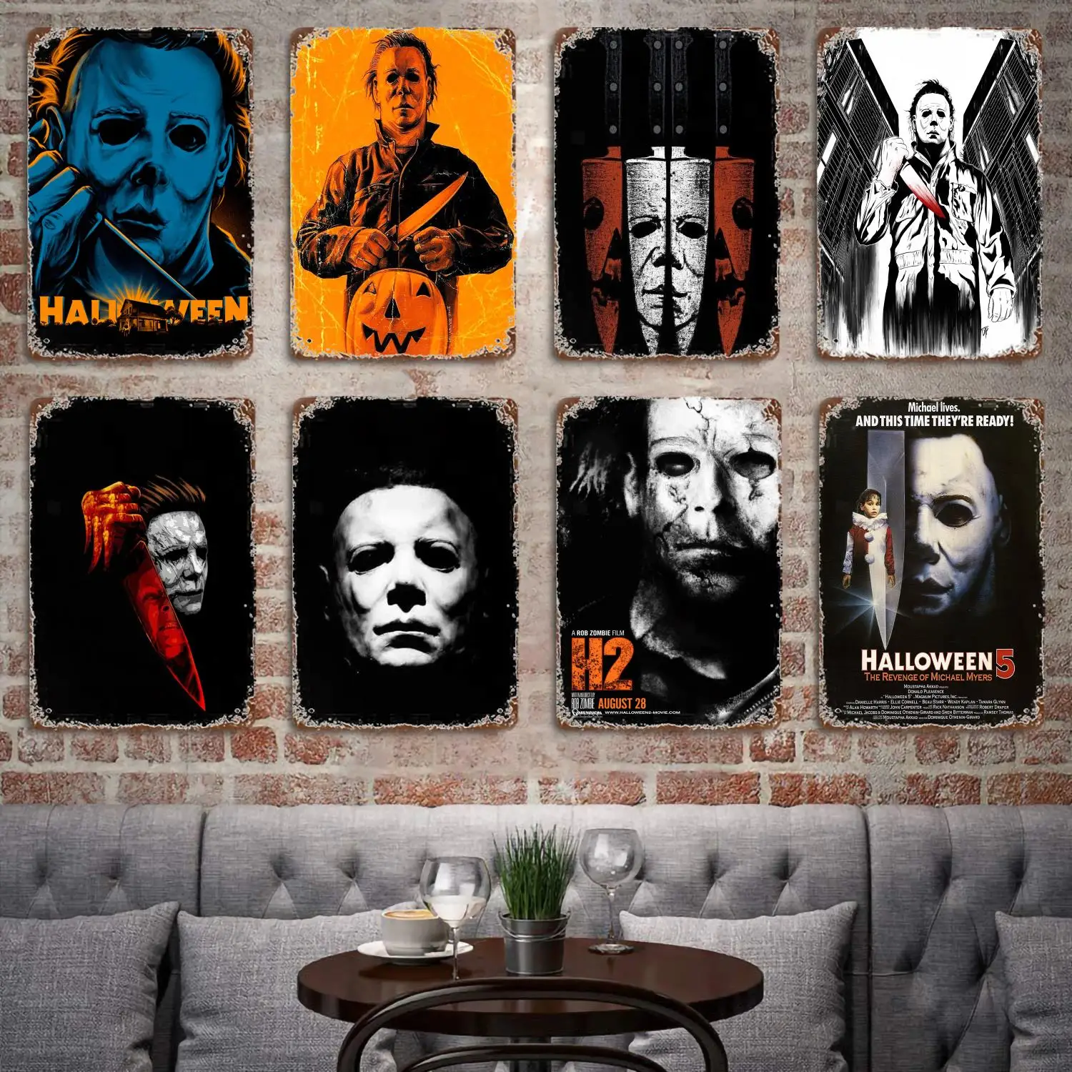 Michael Myers metal Decor Poster Vintage Tin Sign Metal Sign Decorative Plaque for Pub Bar Man Cave Club Wall Decoration