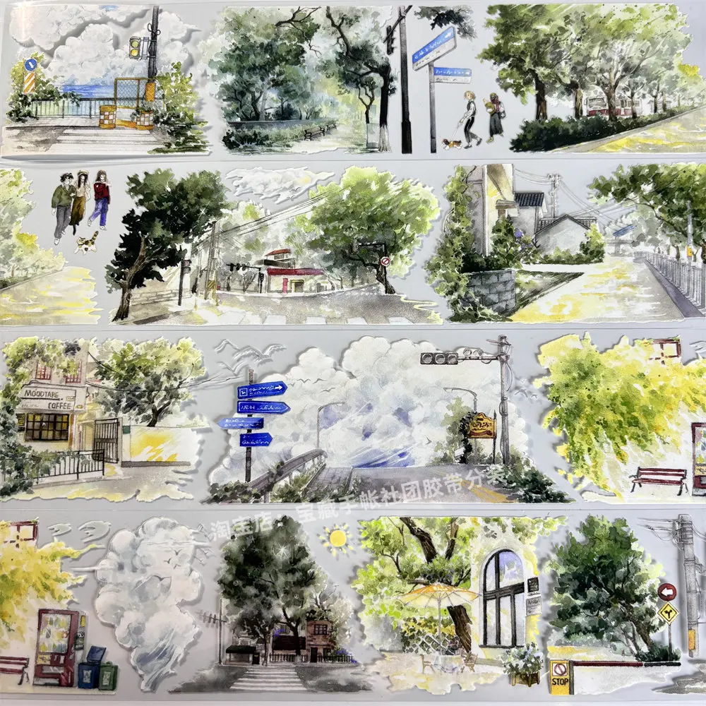 

Декоративная лента Washi A518 Summer Sea Street MOODTAPE, наклейка для чехла мобильного телефона в стиле Street Antique Journal