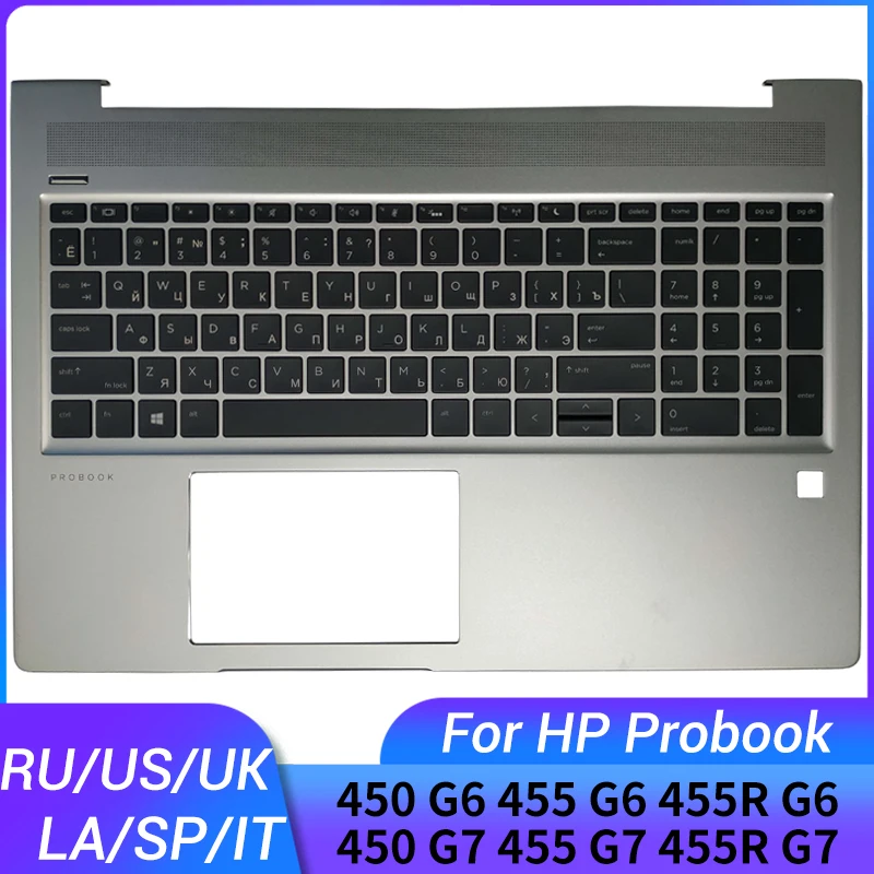 

For HP ProBook 15 450 G6 455 G6 455R G6 450 G7 455 G7 455R G7 palmrest upper Case Russian/US/UK/Spanish/Latin laptop keyboard