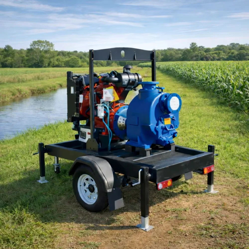 

Trailer Mounted Self Priming Sewage Water Pump Stainless Steel Cast Iron Municipal Wastewater Centrifugal Pump
