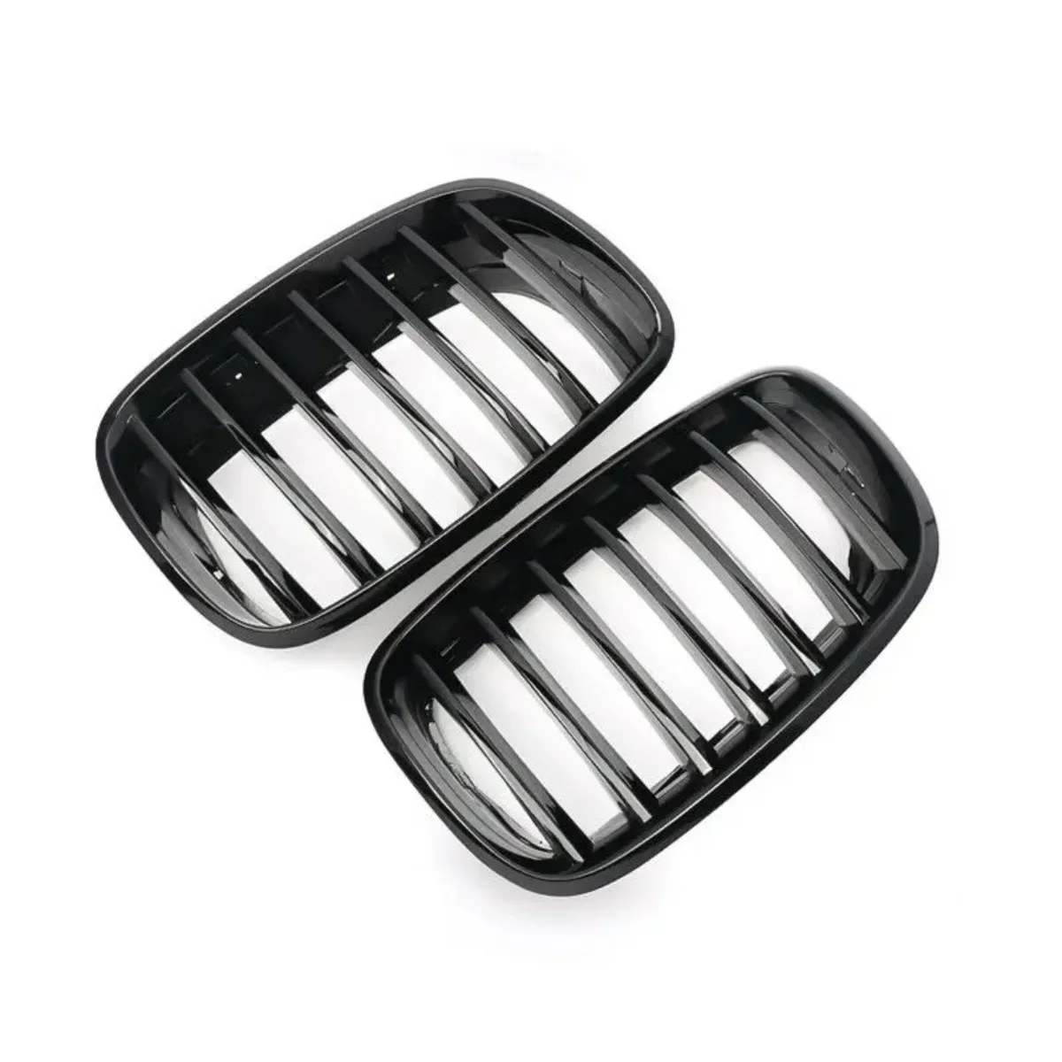 Glänzend schwarze Auto-Frontstoßstangenhaube, Nieren-Sportgrills, Gitter für BMW E70 E71 X5 X6 2007–2013 51137157687   Renngrill